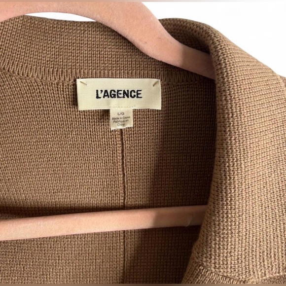 L'AGENCE brown knit blazer Size L #knitwear #blazer - Picture 6 of 6